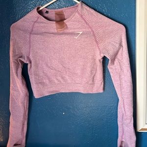 VITAL SEAMLESS LONG SLEEVE CROP TOP Pink
